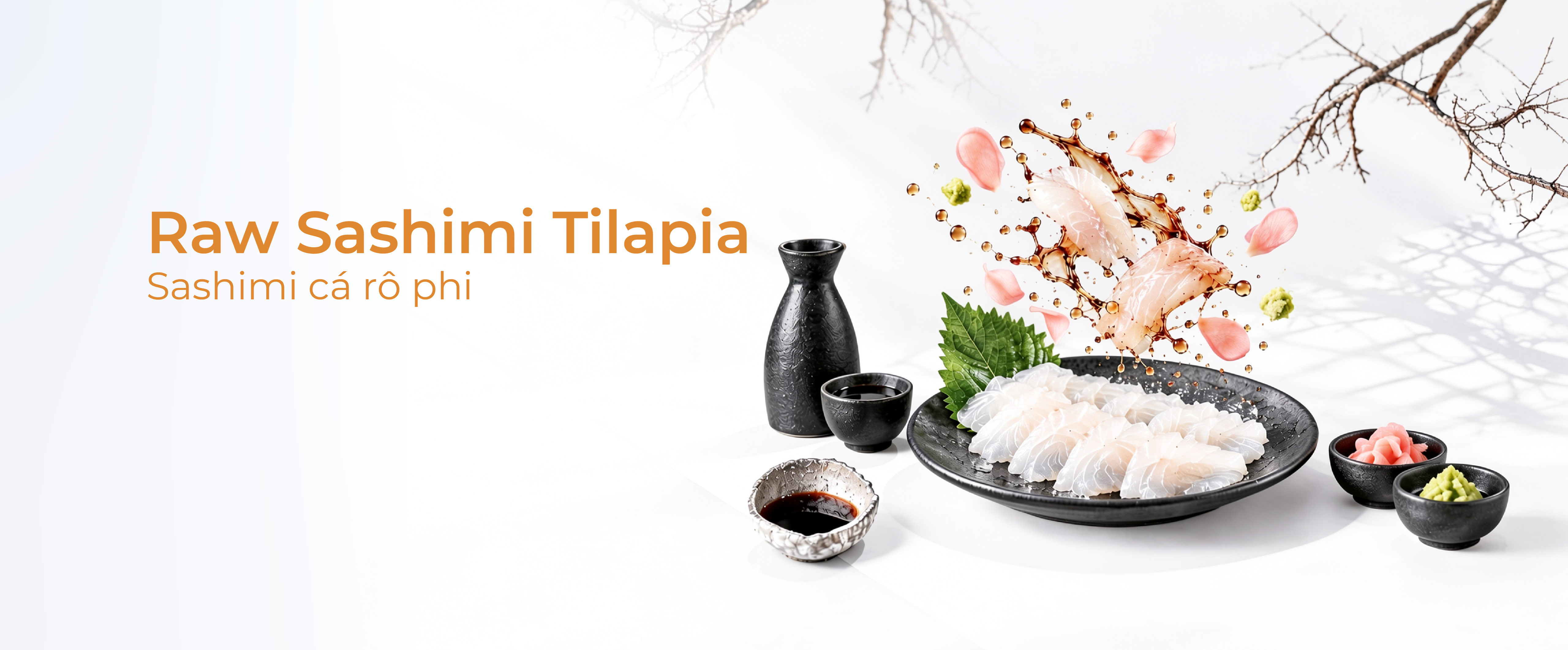 Raw Sashimi Tilapia — Sashimi cá rô phi — Mekong Meris