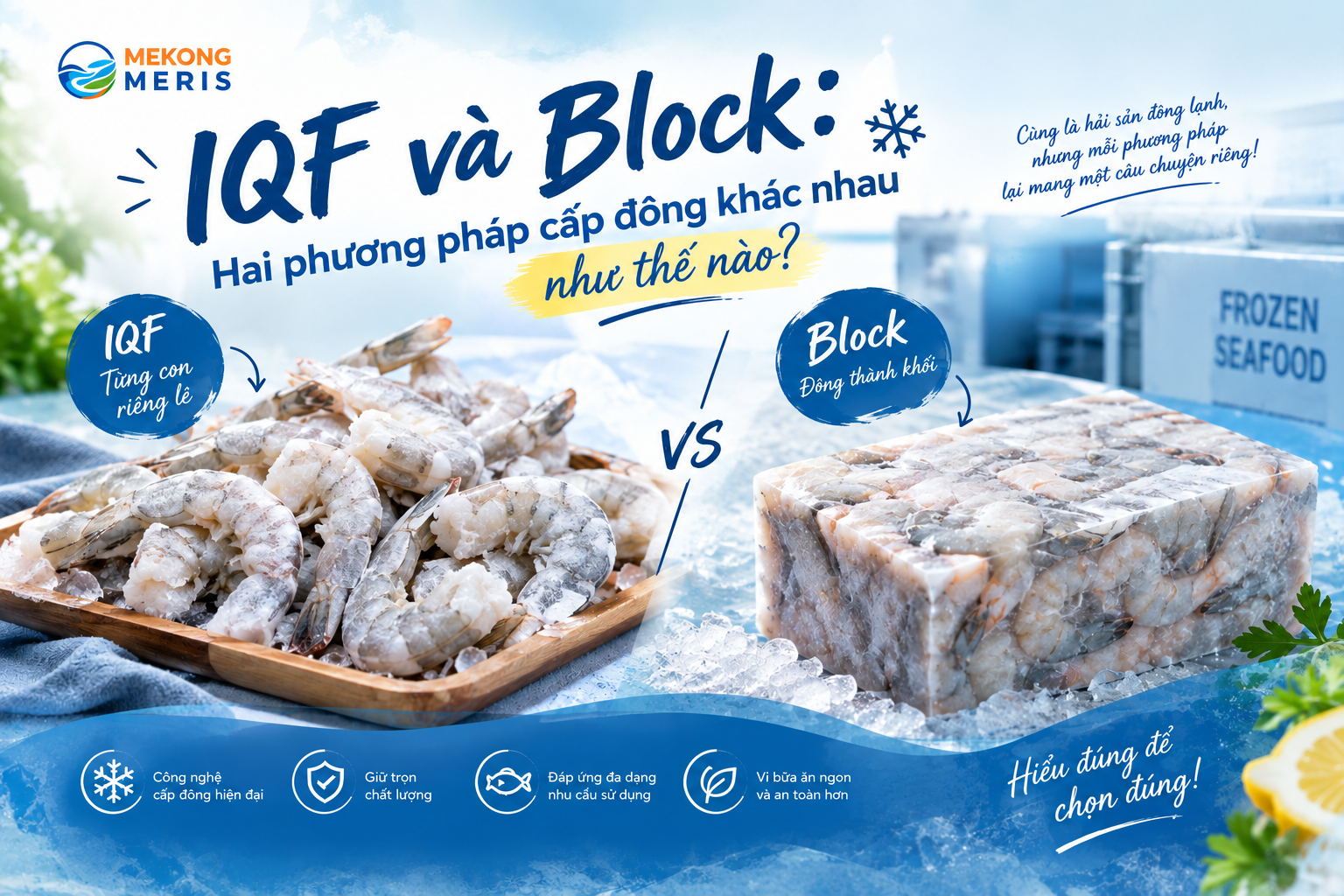 IQF và Block: Hai phương pháp cấp đông khác nhau như thế nào?